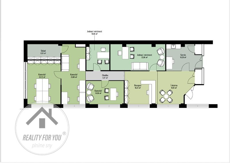 Podnájem/pronájem kanceláře ul. Sokolovská, Praha 8 - Karlín